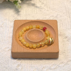 Buddhist Memory Citrine Crystal Bracelet: Blessings & Inner Light